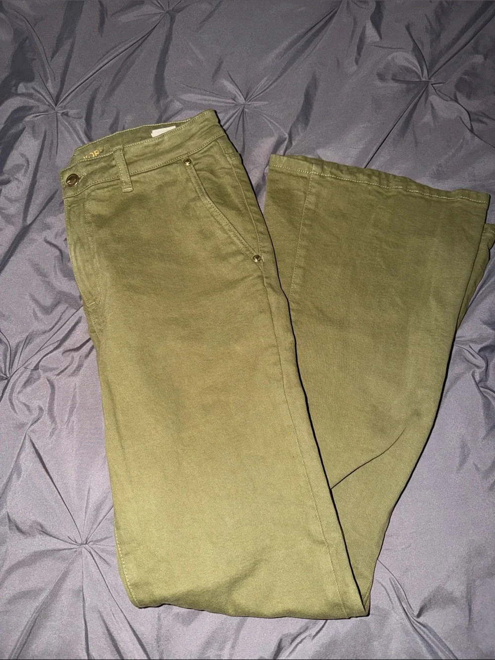 Michael Kors Olive Green Wide-Leg Pants